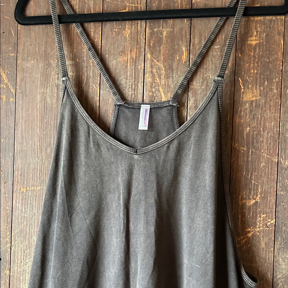 Free People charcoal wide-leg pocket jumpsuit - Picture 3 of 12